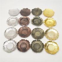 Creative alloy coaster insulation pad lotus leaf cup holder non-slip mat bronze retro kung fu tea ceremony tea set accessories