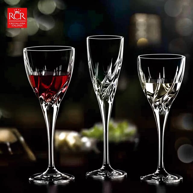 Italian RCR imported crystal glass color poem tall wine red wine glass bubble champagne glass white wine glass