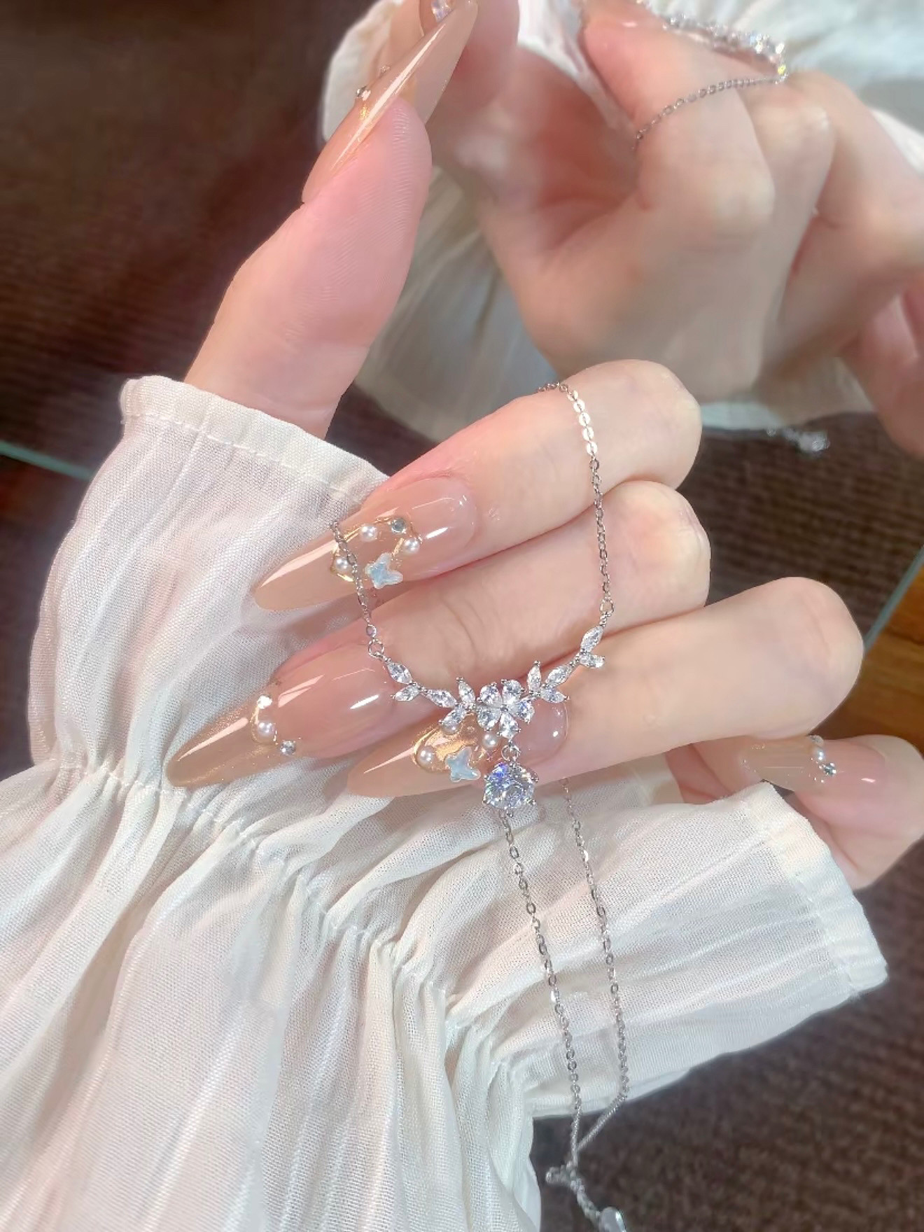 Vine Star Pure Silver S999 Necklace for Women, Light Luxury, Niche Design, Valentine's Day 2026 New Hot Item, Birthday Gift