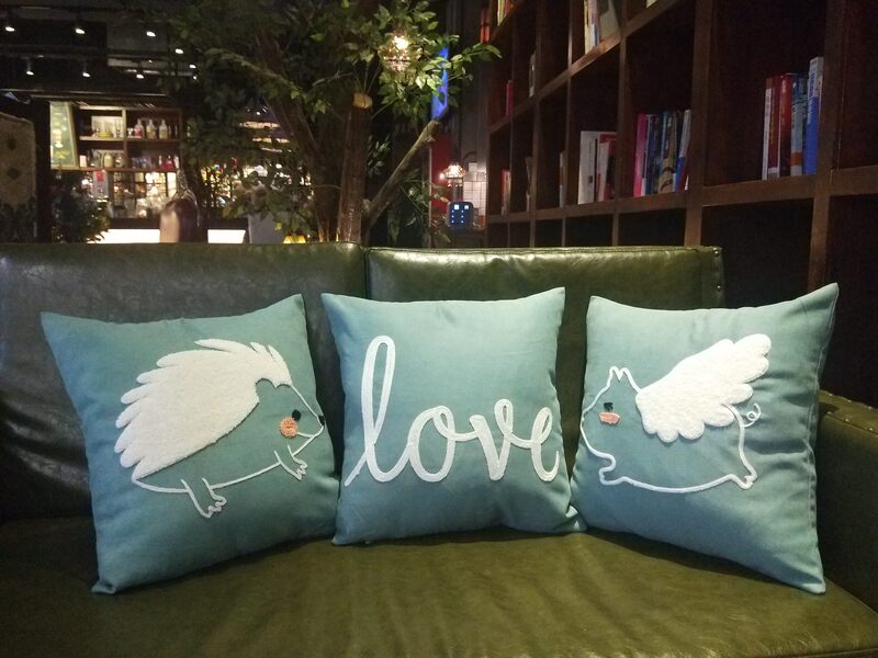 Towel Embroidered Throw Pillow Nordic Style Cushion Cartoon Sofa Cushion Car Pillow Ins Style Flamingo Throw Pillow