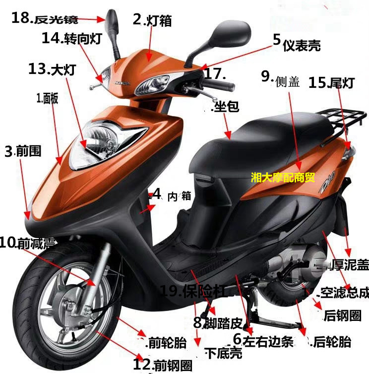 Suitable for Xin Da Zhou Honda Motorcycle Sdh125T-27-33 Dior Front Cover/Inner Box/Complete Body Shell/Case