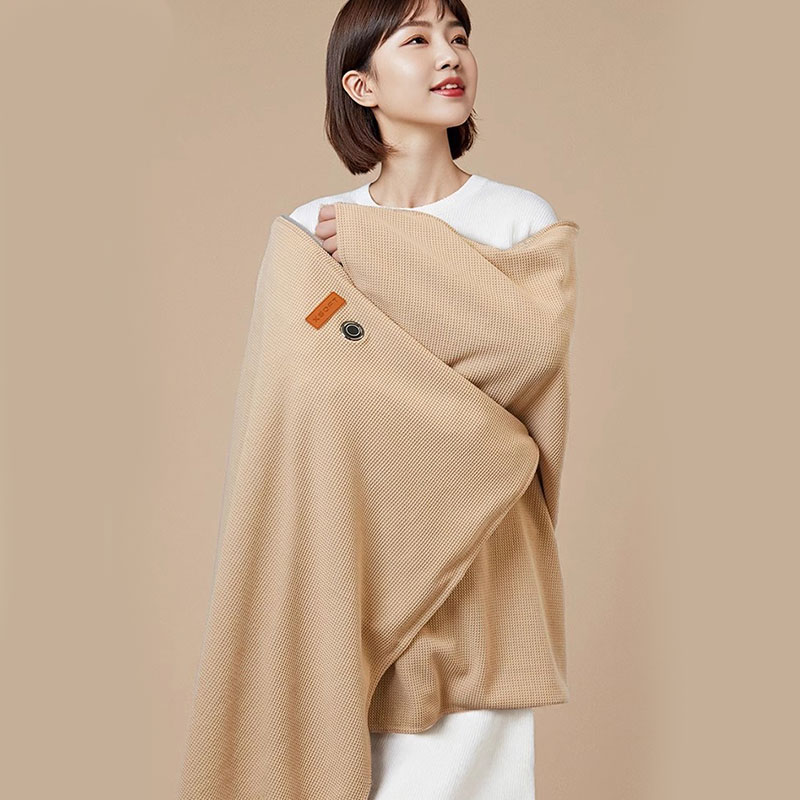 XSOFT象素石墨烯电热披肩暖身毯户外露营办公室加热毯单人披风毯