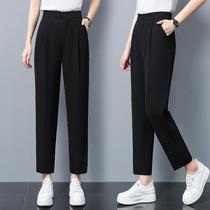 Pants Art Beauty Cuddling Hanshi Wear Hitch 21865 Summer Style Pure Color Casual Press Pleats Khalan Pants Pendant Feel Tight Pants