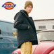 Dickies hooded cotton coat men's trendy brand printed couple warm coat winter wear Dickies official flagship store