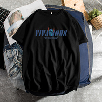 Short-sleeved mens summer Tide brand Cotton loose all-match wassup trend black harbor style stigmai half-sleeved T-shirt men