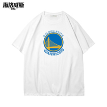 Golden State Warriors short-sleeved mens loose simple Joker basketball cotton T-shirt summer youth sports T-shirt men