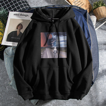 nasa astronaut sweater male tide ins hooded spring and autumn fashion trend 2021 new port wind loose couple coat