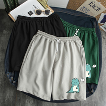 Pants men summer thin straight Trend sports casual pants 2021 new five-point pants gray loose shorts men