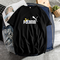 Couple clothes 2021 New Trend short sleeve T-shirt mens Tide brand summer cotton loose Joker half sleeve shirt