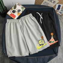 SpongeBob shorts mens trend five-point pants summer thin Joker basketball sports High Street pants Tide brand ins