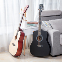 Round corner retro 41 inch beginner guitar male and female students practice folk guitar guitar wooden guitar novice entry instrument