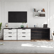 Nordic minimalist desk bookcase dressing table integrated combination desk laptop desk with drawer writing learning table