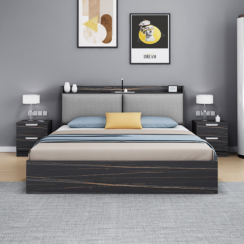 Nordic High Box Bed 1 8 m Double Containing Bed 1 m 2 Floor Bed Economical Type Of Storage Small Family Terrace Bed