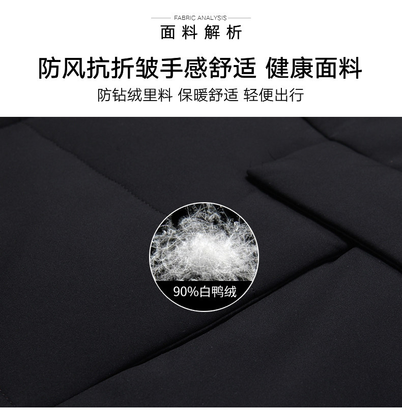 千莱圣雪 中老年男士羽绒服 90白鸭绒 图7