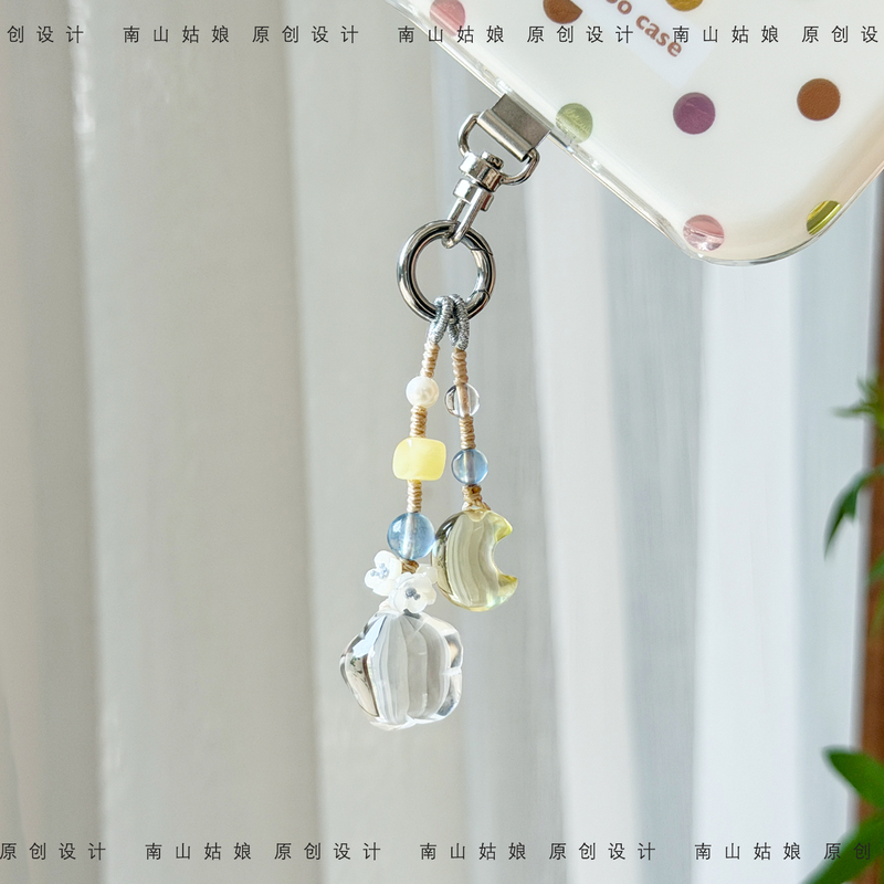 New Arrivals/New Chinese-Style High-End Natural Pure White Crystal Phone Chain Pendant Key Lanyard New Arrivals/New Chinese-Style High-End Natural Pure White Crystal Phone Chain Pendant Key Lanyard
