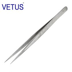 Ts-11 Slender Head Tweezers Stainless Steel Pointed Hair Plucking Eyebrow Trimming Tool Clamping Tweezers
