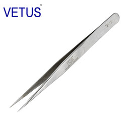 VETUS stainless steel high precision tweezers TS-12(135mm) anti-magnetic acid and alkali tweezers clock repair