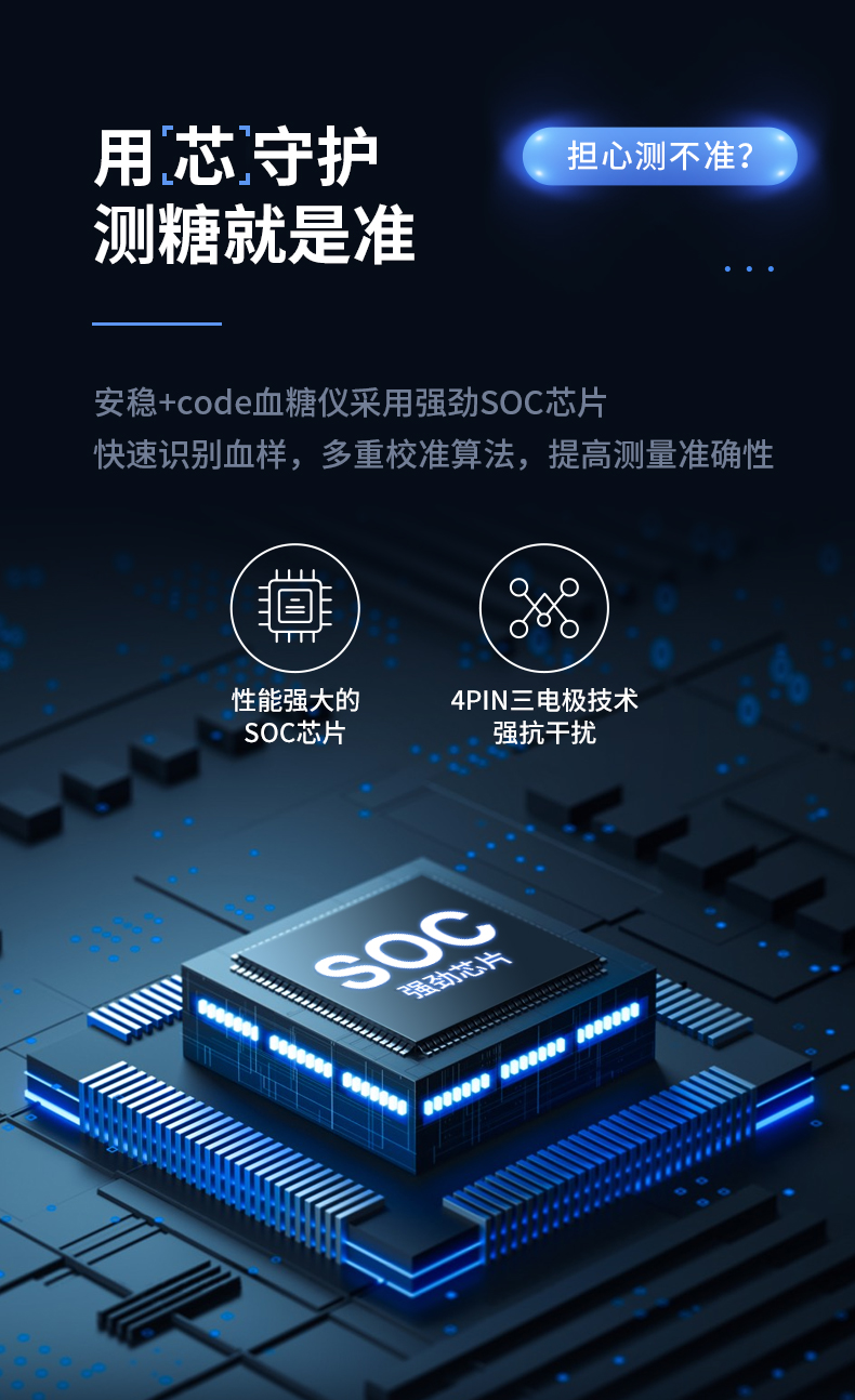 血糖仪市占率第一 三诺 安稳+code 血糖测试仪+50片耗材 图6