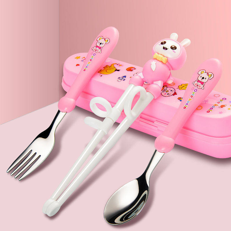 Children's chopsticks learning and training chopsticks one section two sections baby auxiliary chopsticks 2 4 6 years old children's tableware set special