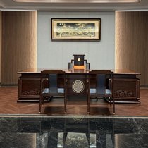 New Chinese style solid wood desk walnut boss desk chairman executive desk high-end CEO customized furniture combination
