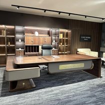 Light luxury creative boss desk modern simple president desk stylish chairman executive desk manager solid wood desk and chair