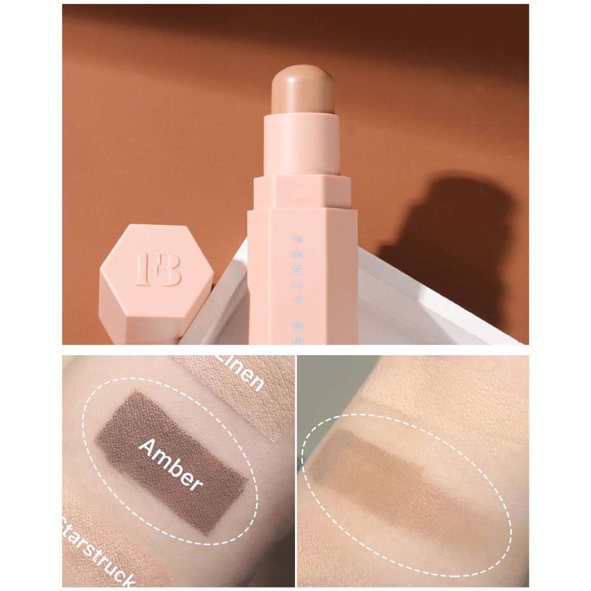 Fenty Beauty Rihanna Highlighter Highlighter Slimming Face Natural Nose Shadow Brightening Concealer Amber Fenty Beauty Rihanna Highlighter Highlighter Slimming Face Natural Nose Shadow Brightening Concealer Amber