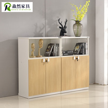 Office short cabinet tea cabinet three-story door opening cabinet storage file cabinet financial Cabinet meeting room floor half high cabinet