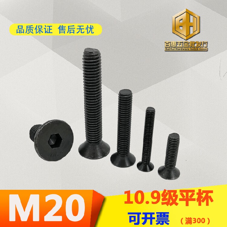 10 9 level flat cup inner hexagonal screw countersunk head M20 * 40 55 55 65 65 70 75 80 90100130 