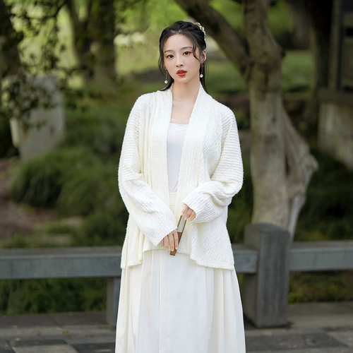 素飞 Ханьфу, кружевное бархатное приятное телу ципао, куртка, увеличенная толщина, китайский стиль, оверсайз