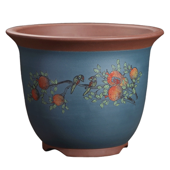 Yixing purple sand flowerpot large size exquisite chinese style