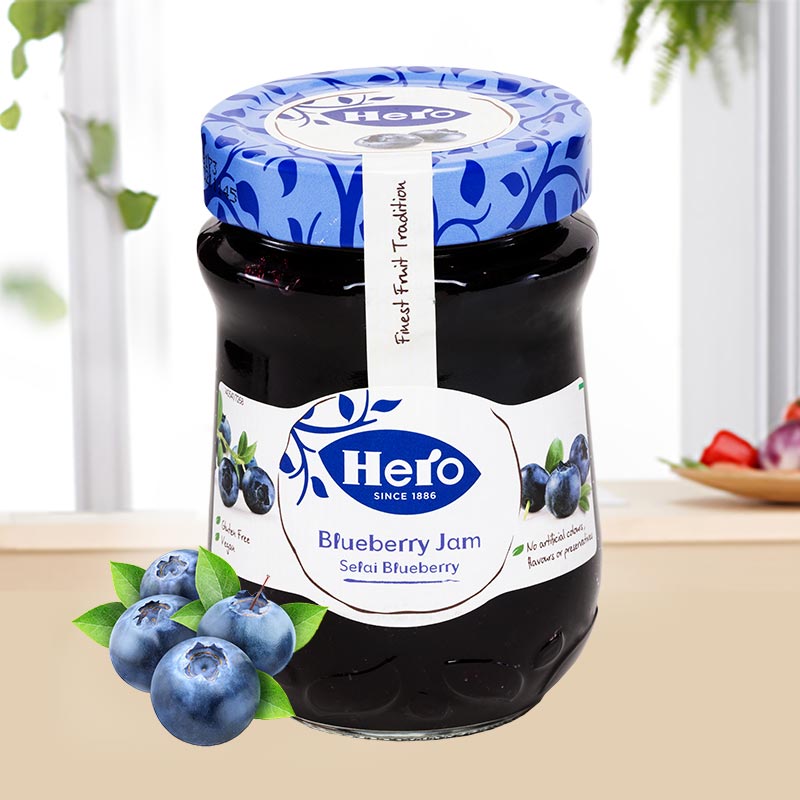 hero /英雄 进口果酱蓝莓草莓果酱包邮340g 酸奶早餐面包烘焙