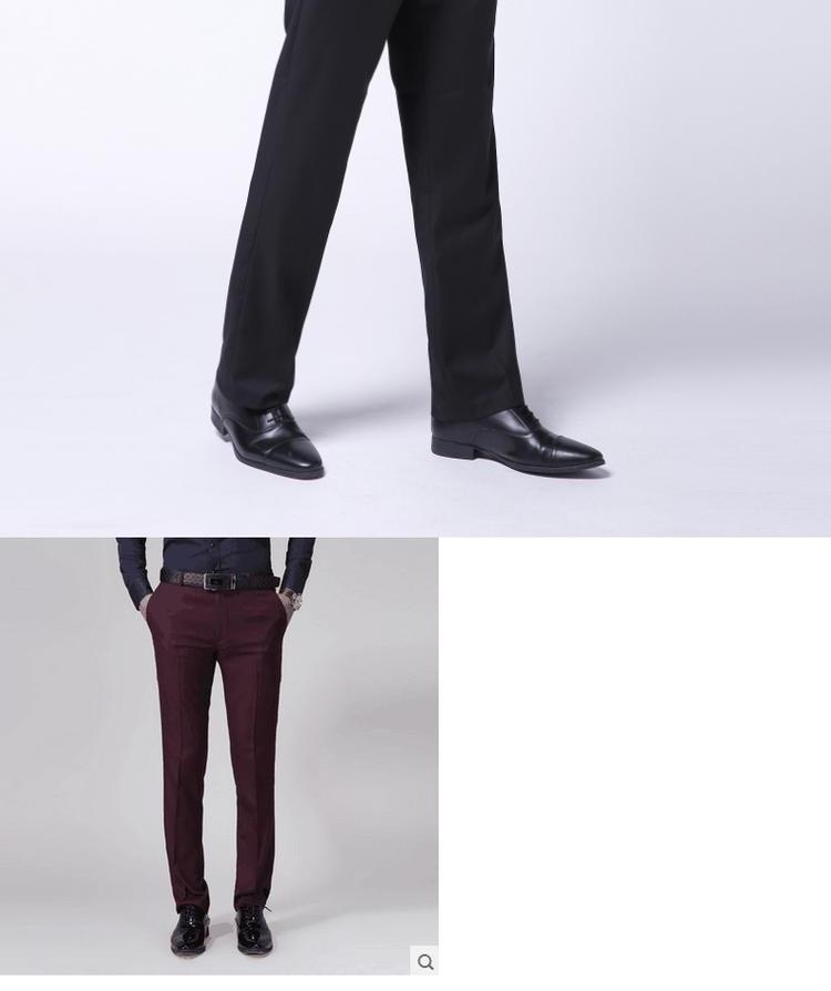 Sabawei mùa xuân và mùa thu quần nam Slim Business Casual Trẻ trung màu đen chuyên nghiệp Đầm dài quần tây nam ống đứng