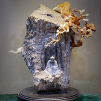 Thuja natural root bouldering carving logs wood carving Zen ornaments Maitreya gen bao shi Dharma enlightenment an idea