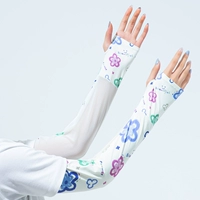 【1 пара】 Свежие маленькие голубые цветы-сетки ледяных рукавов