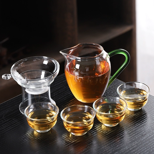 Стеклянный прозрачный мундштук, чайный сервиз с аксессуарами, чай, комплект, увеличенная толщина