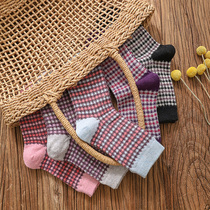 5 Double middle aged lady Elderly Elderly Thickening Winter Warmth Socks Old Lady Wool Socks Loose Mouth Socks Thick Socks Antifreeze