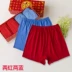 Quần boxer nam và nữ cotton trung niên quần boxer quần lót lớn màu đỏ cotton này tuổi thọ cao tuổi