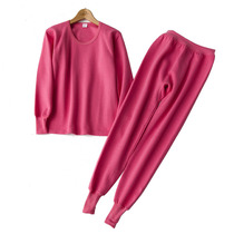 Elderly Thermal Underwear Pure Cotton Femini Thickened Triple Clip Cotton Space Cotton Winter Middle Aged without suede autumnille