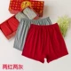 Quần boxer nam và nữ cotton trung niên quần boxer quần lót lớn màu đỏ cotton này tuổi thọ cao tuổi