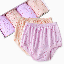 Warm thickened middle-aged briefs womens underwear pure cotton high-waisted large size old man shorts old woman mother