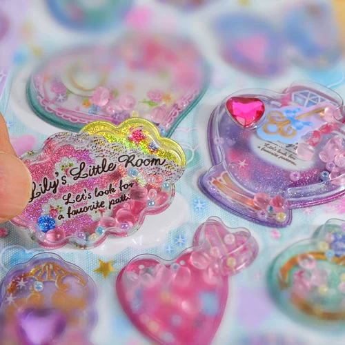 Качалка из жемчуга, детская мультяшная наклейка, милая трехмерная награда с животными, наклейки