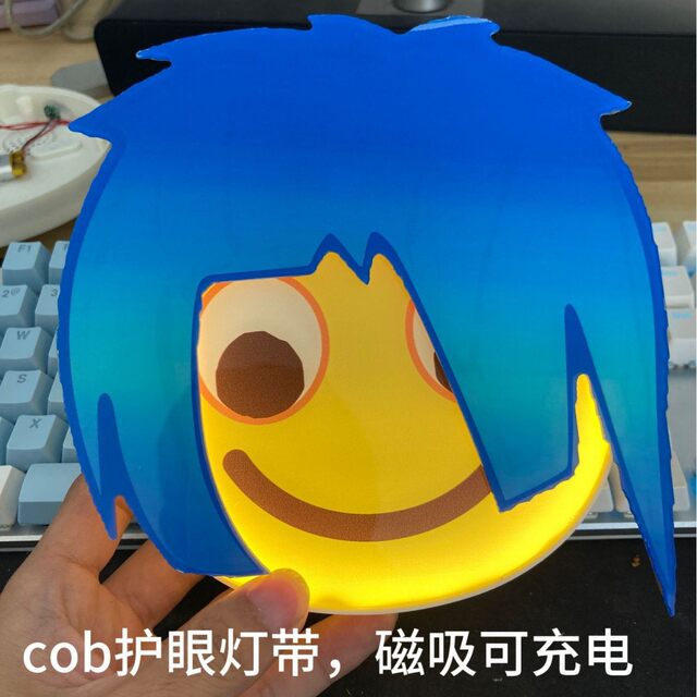 Tiktok-Style Kusama Night Light Emoji Magnetic Charging Wall Lamp for Sleep, High-End Cool Gift