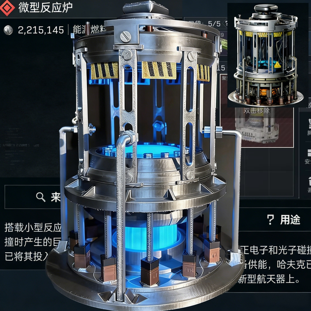 Delta Force Miniature Reactor 3D Printed Model with Lights, Red Materials, Game Peripheral Assembly Model