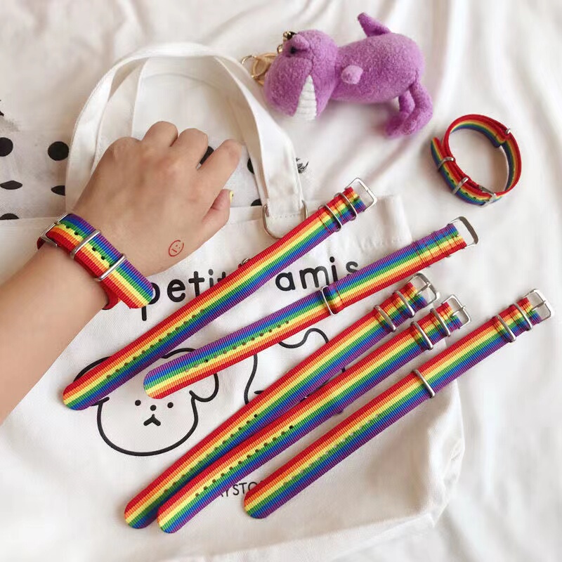 Six-Color Rainbow Braided Bracelet Couple Bracelet Men's Lucky Accessories Jewelry