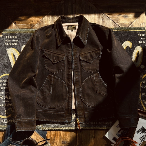 Джинсовая короткая куртка, в американском стиле