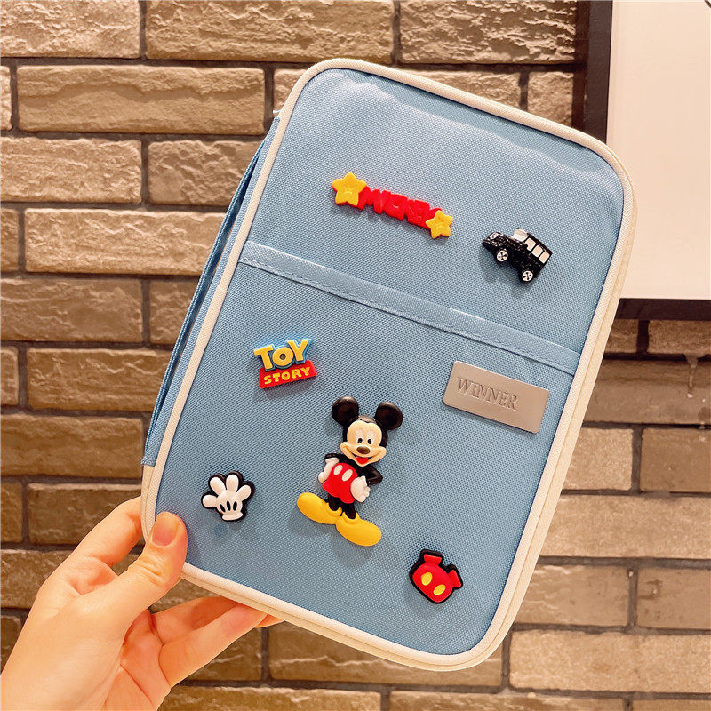 Cute cartoon baby birth certificate storage bag vaccine this id bag card bag portable canvas bag bag multifunctional