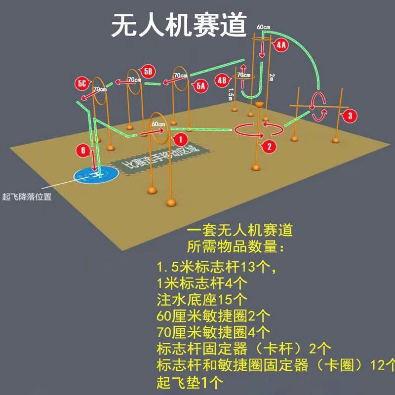 National Youth Drone Competition Individual Flight Field Competition Programming Track Field Training Equipment Take-Off Pad