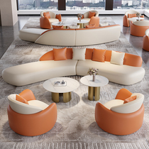 Sofa for reception and negotiation hotel lobby curved VIP club curved hall reception sales office sofa combination