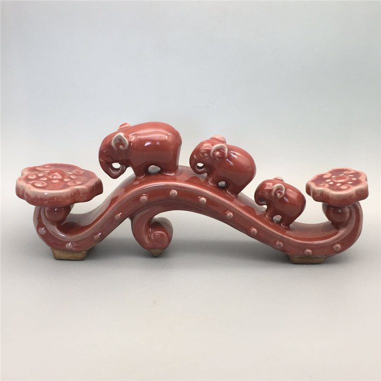 Jun Porcelain Glaze Red Auspicious such as Imagery Pendulum Pieces Antique Porcelain Collection Ancient Play Old Objects Vintage Art Genguan-Taobao