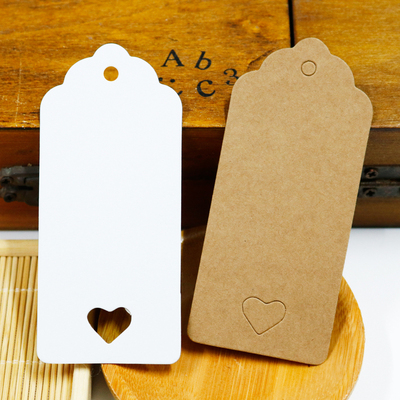 Personalized white pendant listing DIY blank tag hanging tag clothing label price tag size 4*9 5